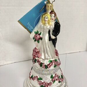 Large Christopher Radko 2005 BRIDAL CHIMES Blown Glass Ornament